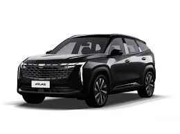 Black Geely Atlas Supreme Variant SUV Benzine Benzine Auto Grote ruimte